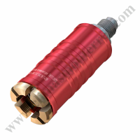 Conector TW111 para el Llenado de Refrigerantes en Válvulas Schrader Color Roja (alta presión), Máx. 30 Bar, Intel para Medios en Línea, Rosca Externa UNF 7/16 "-20 (1/4" SAE J513 - 45 °), Weh