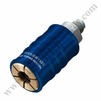 Conector TW111 R410A para el Llenado de Refrigerantes R410A, Color Azul (baja presión), Máx. 42 Bar, Rosca Externa UNF 7/16"-20 (1/4" SAE J513 - 45 °), Weh
