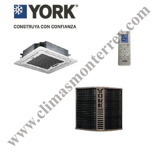 Minisplit Cassette Standard, 2 Ton, 220/1/60, 11 SEER, Solo Frío, YORK YNKFZC024BAADAFX
