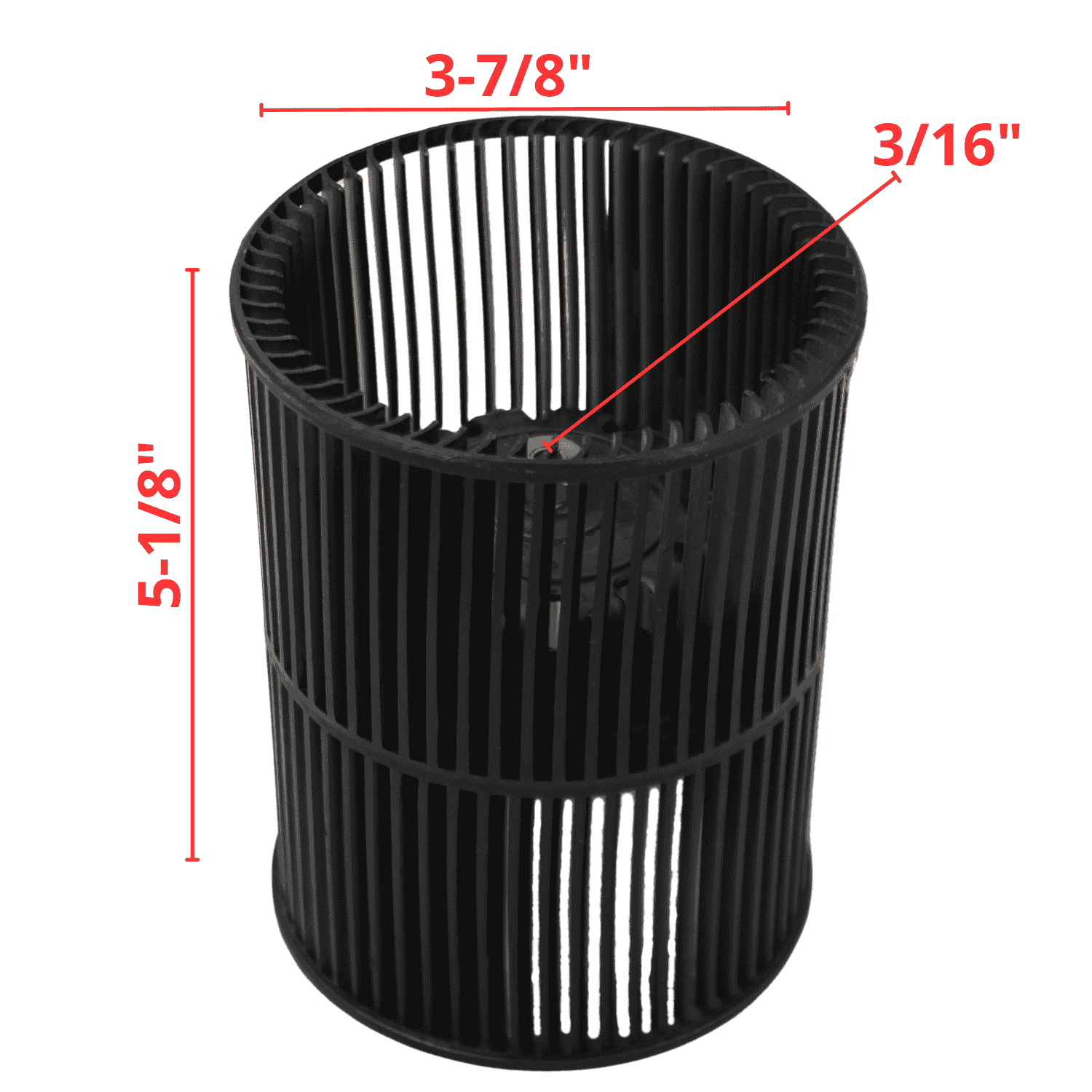 Turbina para Campana Modelo MCV60WS/MCV90WS Largo 5 1/8 Ancho 3 7/8 Flecha 3/16 CW Derecha- 09020700053