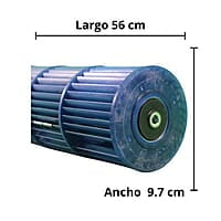 Turbina Evaporador Largo 56 Cm X Ancho 9.7 Cm (Int) - 11220513000065 Turbina Evaporador Largo 56 Cm X Ancho 9.7 Cm (Int) - 11220513000065