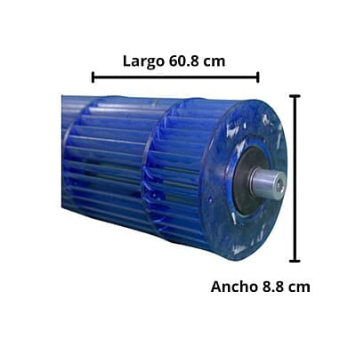 Turbina Para Minisplit  Evaporador  Largo 60.8cm  Ancho 8.8cm  Opresor Exterior - 1402283