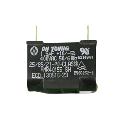 Capacitor De Ventilador, 1.5 Uf +10/-5 %, 400 Vac, 50/60 Hz - 3H01487F