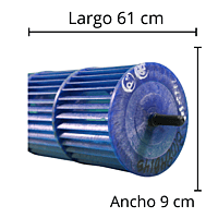 Turbina Evaporador Largo 61cm X Diametro 9cm Turbina Evaporador Largo 61cm X Diametro 9cm