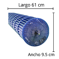 Turbina Evaporador Largo 60.8 cm x Diametro 9.6 cm (Int) 31 Turbina Evaporador Largo 60.8 cm x Diametro 9.6 cm (Int) 31