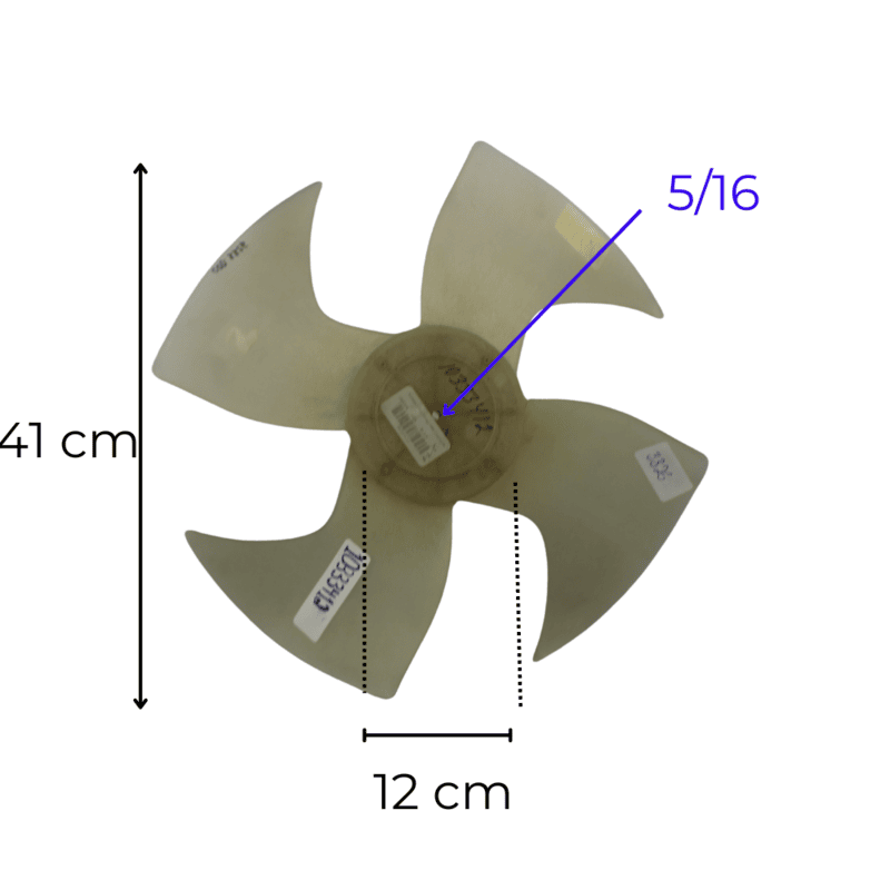 Aspa Para Minisplit, Condensador, 1 Tonelada, Diámetro Exterior 41 Cm, Altura 12 Cm, Flecha 5/16, Derecha, 4 Hojas -10333412 -3326 Aspa Para Minisplit, Condensador, 1 Tonelada, Diámetro Exterior 41 Cm, Altura 12 Cm, Flecha 5/16, Derecha, 4 Hojas -10333412 -3326