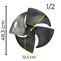 Aspa Para Minisplit Vertical Condensador 2 Toneladas Diámetro Exterior 49.3 Cm, Altura 12.3 Cm Flecha 1/2 Cm Derecha 4 Hojas - 222401000038 Aspa Para Minisplit Vertical Condensador 2 Toneladas Diámetro Exterior 49.3 Cm, Altura 12.3 Cm Flecha 1/2 Cm Derecha 4 Hojas - 222401000038