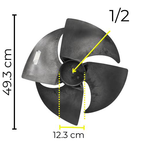 Aspa Para Minisplit Vertical Condensador 2 Toneladas Diámetro Exterior 49.3 Cm, Altura 12.3 Cm Flecha 1/2 Cm Derecha 4 Hojas - 222401000038 Aspa Para Minisplit Vertical Condensador 2 Toneladas Diámetro Exterior 49.3 Cm, Altura 12.3 Cm Flecha 1/2 Cm Derecha 4 Hojas - 222401000038