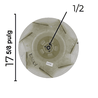 Turbina Evaporador Largo 17 5/8 Ancho 7 Flecha 1/2 CW Derecha- 10310101