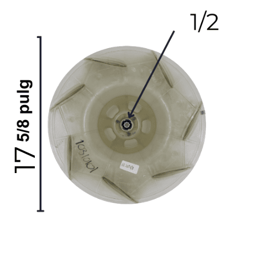 Turbina Evaporador Largo 17 5/8 Ancho 7 Flecha 1/2 CW Derecha- 10310101