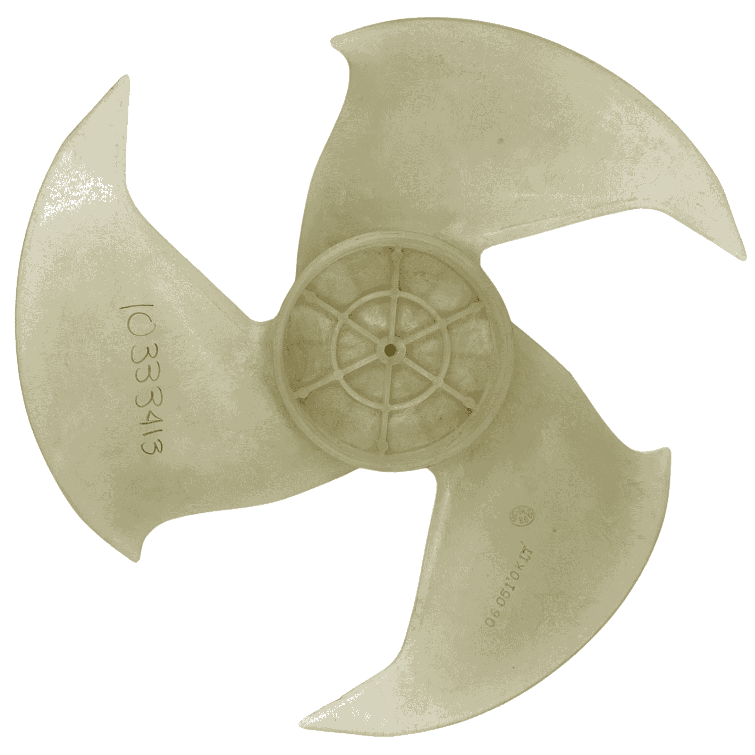 Aspa para Minisplit Condensador 1 Ton, Diametro Exterior 40.5cm, Centro 13.8 cm, Flecha, 1/4 3Hojas - 10333413