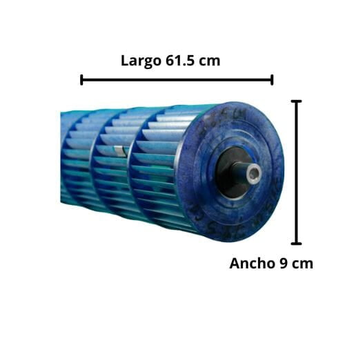 Turbina Para Minisplit Mirage 1.5 Y 2Ton Largo 61.5 cm Ancho 9 cm Opresor Interno - 10352405 Turbina Para Minisplit Mirage 1.5 Y 2Ton Largo 61.5 cm Ancho 9 cm Opresor Interno - 10352405