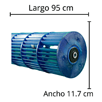Turbina Evaporador Mirage Largo 95 cm Ancho 11.7 cm Opresor Interno - 12100102000084 Turbina Evaporador Mirage Largo 95 cm Ancho 11.7 cm Opresor Interno - 12100102000084