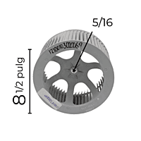 Turbina Condensador Largo 8 1/2 Ancho 4 1/2 Flecha 5 /16 CW Derecha - numero de parte 12100103000069 Turbina Condensador Largo 8 1/2 Ancho 4 1/2 Flecha 5 /16 CW Derecha - numero de parte 12100103000069