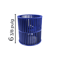 Turbina Evaporador Largo 6 3/8 Ancho 6 1/16 Flecha 7/16 CCW izquierda - 121001030001650 Turbina Evaporador Largo 6 3/8 Ancho 6 1/16 Flecha 7/16 CCW izquierda - 121001030001650