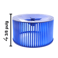 Turbina Para Clima Ventana Mirage Largo 7 13/16 Ancho 4 3/8 Flecha 7/16 CW Derecha- numero de parte 12100103000344 Turbina Para Clima Ventana Mirage Largo 7 13/16 Ancho 4 3/8 Flecha 7/16 CW Derecha- numero de parte 12100103000344