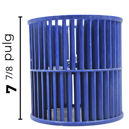 Turbina Evaporadora Largo 7 7/8 Ancho 7 3/4 1/2- 12100103000586 Turbina Evaporadora Largo 7 7/8 Ancho 7 3/4 1/2- 12100103000586