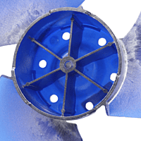 Aspa Condensador Para Minisplit Mirage Largo 57 cm x Ancho Aro 16 cm Flecha 3/8 Rotación CW Derecha - 12100105000281