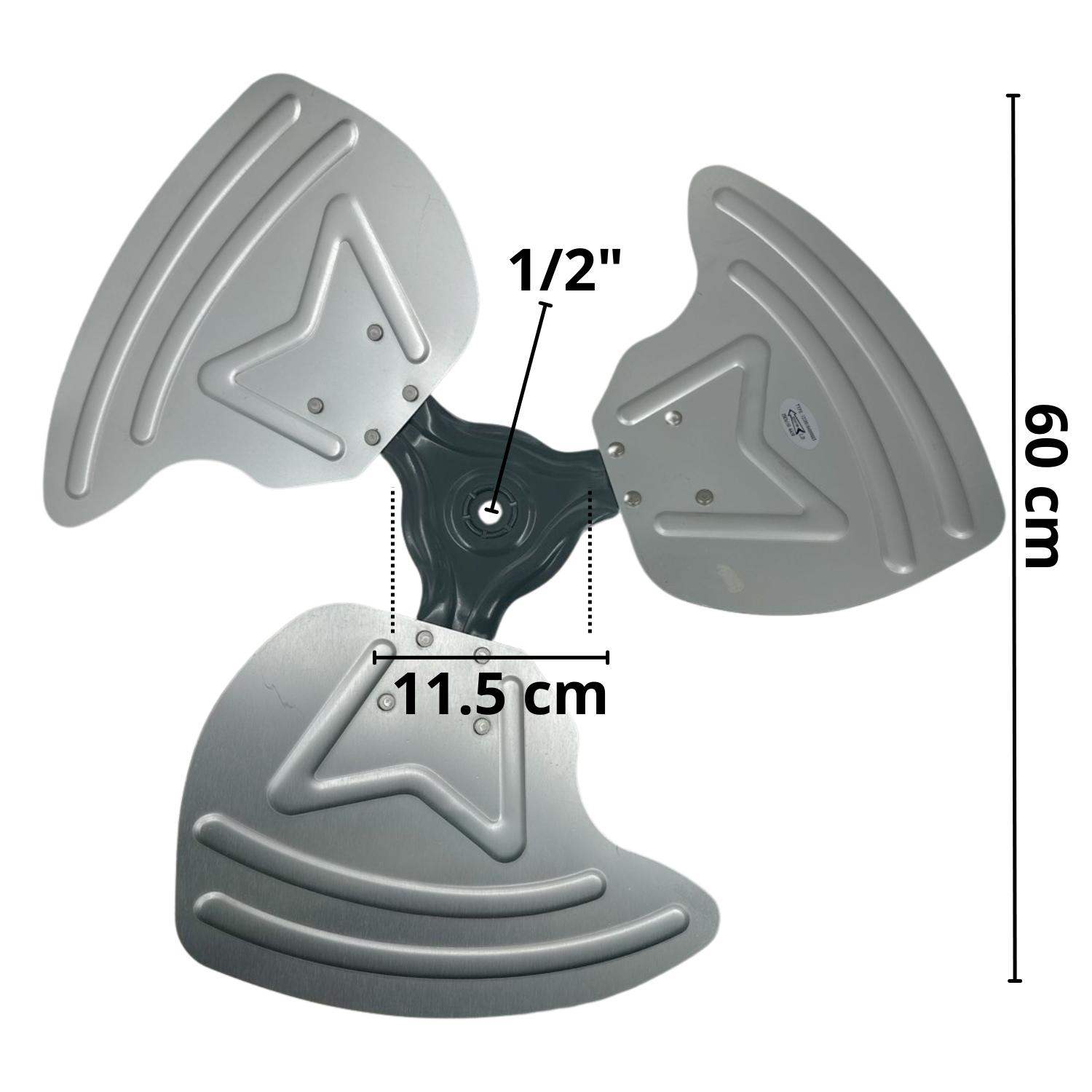 ASPA CONDENSADORA Largo 60cm, Ancho Aro 11.5cm, Flecha 1/2 - 12200104000038 ASPA CONDENSADORA Largo 60cm, Ancho Aro 11.5cm, Flecha 1/2 - 12200104000038