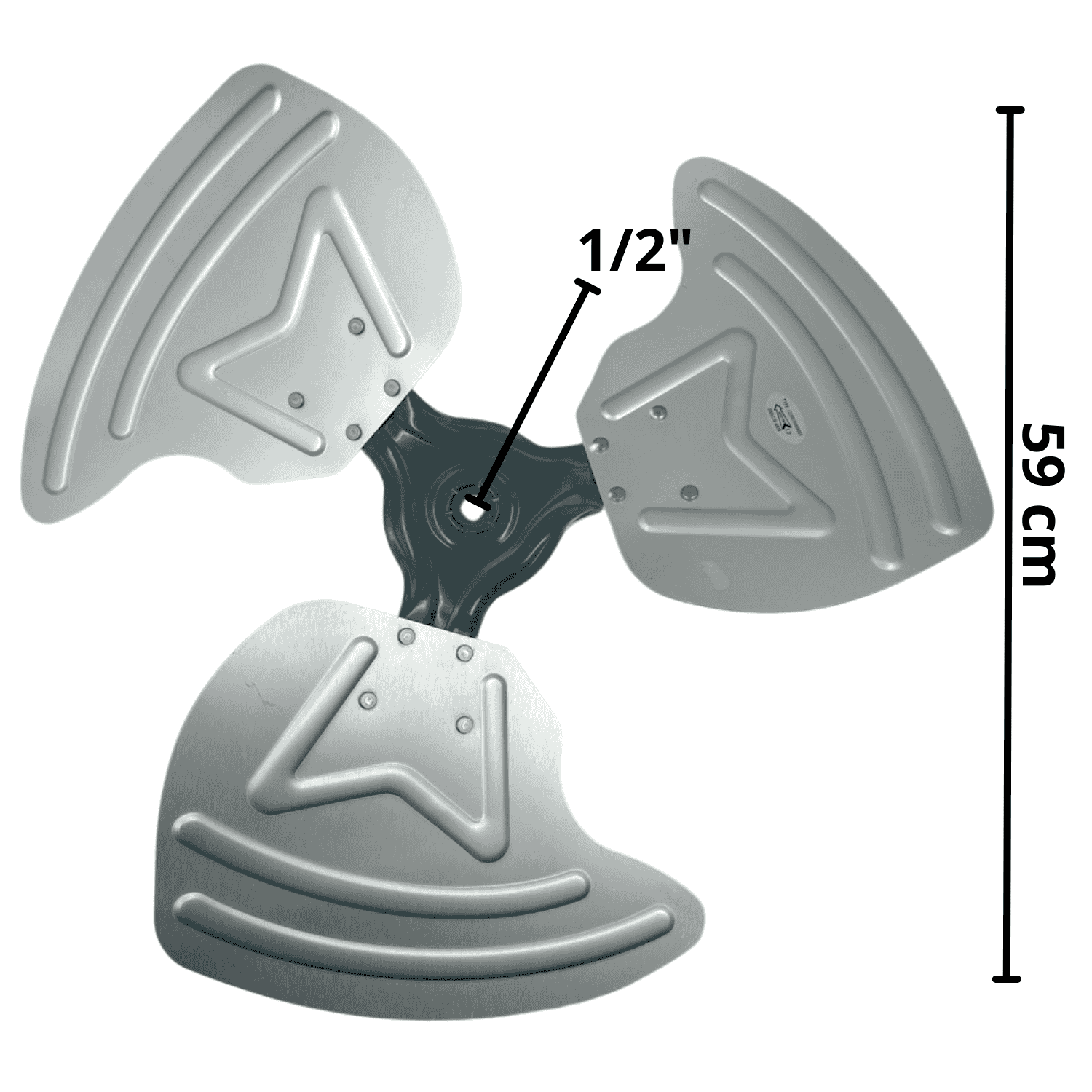 Aspas Condensador Para Central York 3 Hojas, Flecha 1/2Pilg, Diametro 59Cm(12200104000003) - 122M00104000003