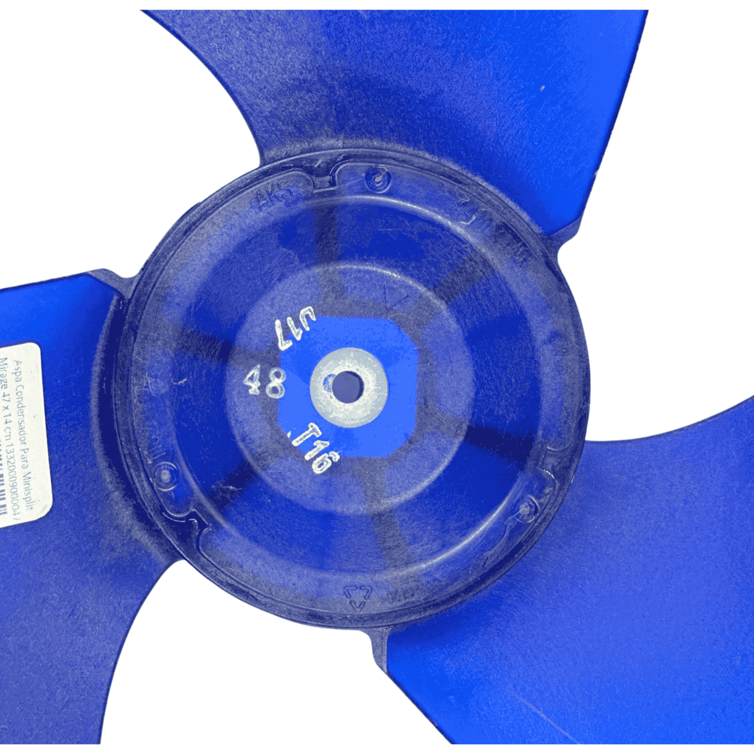 Aspa Condensador Para Minisplit Mirage Largo 47.5cm x Ancho Aro 12.1cm Flecha 1/2 Rotación CW - 13320009000047