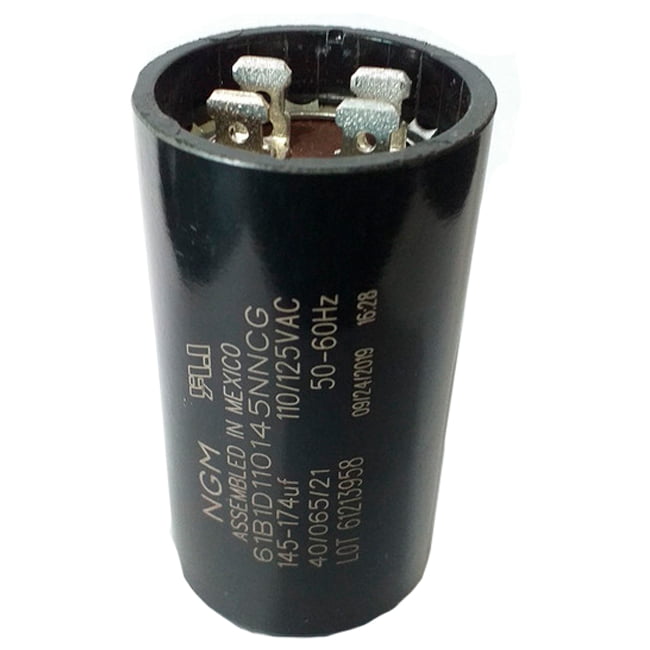 Condensador De Arranque 6.3 µF 450V - Para Motores Monofásicos, Con Cables, Dimensiones 30x58 Mm