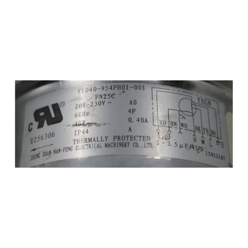 Motorcondensador Para Minisplit, 1.5Ton, 220V, 35W, 0.40A,4 Polos, Cap 3.5Mf 450V,Ydk25-4Cn YY040-954PH01-001(Pn25-C ) - 15012107