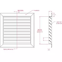 Rejilla de Retorno en Aluminio Extruido (24" X 24", Blanco) - RRAE24X24B Rejilla de Retorno en Aluminio Extruido (24" X 24", Blanco) - RRAE24X24B