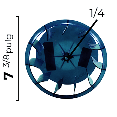 Turbina De Ventana Largo 2 1/2 Ancho 7 3/8 Flecha 1/4 - 12100103000062