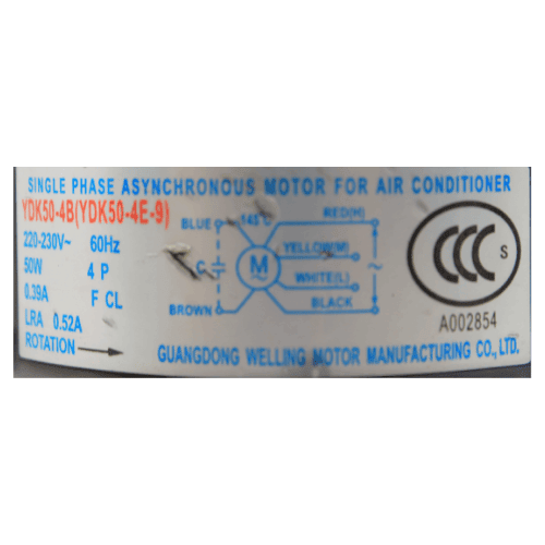 Motor Para Aire De 1 Eje Ydk50-6 50w 220v