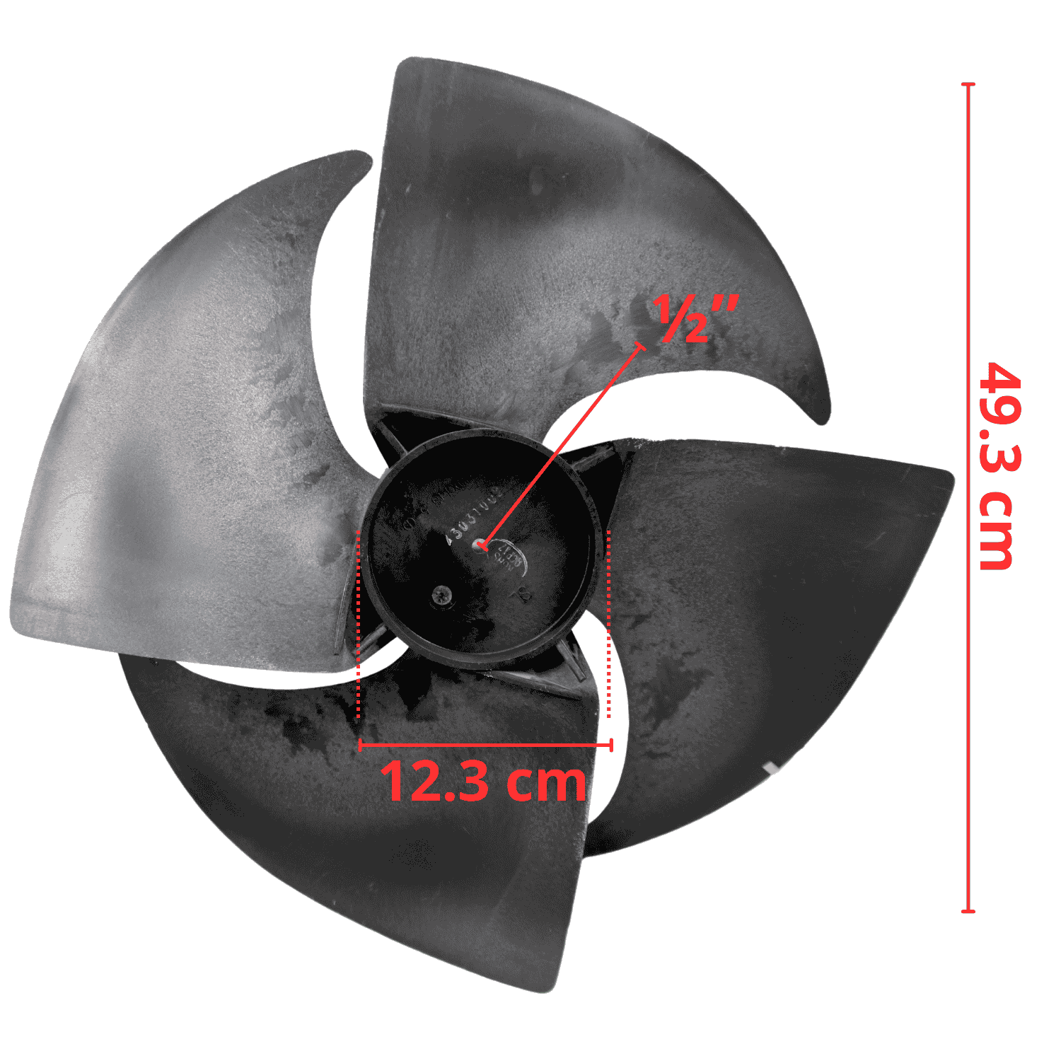 Aspa Para Minisplit Vertical Condensador 2 Toneladas Largo 49.3cm Ancho Aro 12.3cm Flecha 1/2 CCW 4 Hojas - 222401000038 Aspa Para Minisplit Vertical Condensador 2 Toneladas Largo 49.3cm Ancho Aro 12.3cm Flecha 1/2 CCW 4 Hojas - 222401000038
