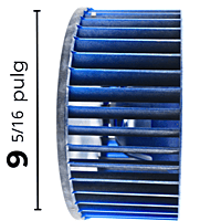 Turbina Evaporado Largo 6 5/16 Ancho 13 3/4 Flecha 1/2 - 222401090106 Turbina Evaporado Largo 6 5/16 Ancho 13 3/4 Flecha 1/2 - 222401090106