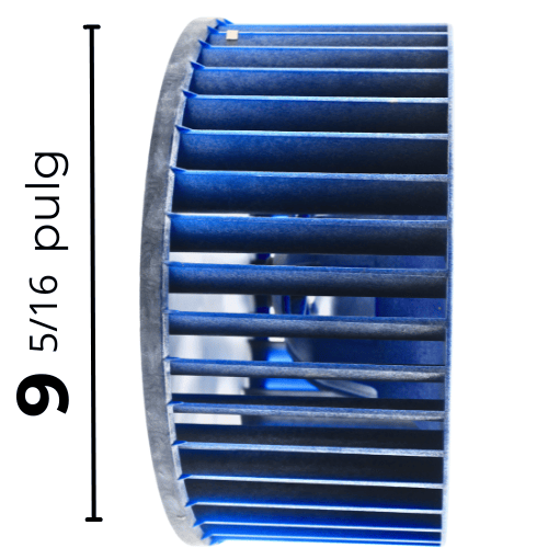 Turbina Evaporado Largo 6 5/16 Ancho 13 3/4 Flecha 1/2 - 222401090106 Turbina Evaporado Largo 6 5/16 Ancho 13 3/4 Flecha 1/2 - 222401090106