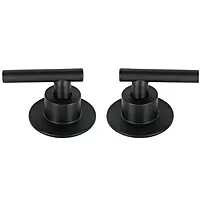 Juego de 2 manerales para regadera, palanca, negro, Tubig, 46877 - TBMR-62M Juego de 2 manerales para regadera, palanca, negro, Tubig, 46877 - TBMR-62M