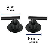 Juego de 2 manerales para regadera, palanca, negro, Tubig, 46877 - TBMR-62M Juego de 2 manerales para regadera, palanca, negro, Tubig, 46877 - TBMR-62M