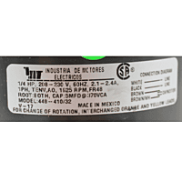 Motor PSC 1/4 Hp, 448-410/32, 208-230V, 1625RPM, 60Hz, Ambas Rotación - 448-410/32 Motor PSC 1/4 Hp, 448-410/32, 208-230V, 1625RPM, 60Hz, Ambas Rotación - 448-410/32