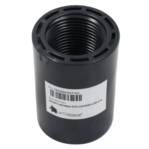Adaptador Hembra PVC, Cedula 80, 19M, 3/4" Pulgadas - 46-830954 Adaptador Hembra PVC, Cedula 80, 19M, 3/4" Pulgadas - 46-830954