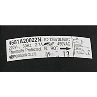 Motor Evaporacdor Para Central LG (Mirage) - 4681A20022N Motor Evaporacdor Para Central LG (Mirage) - 4681A20022N