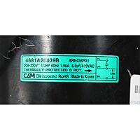 Motor Condensador Central 208-230V,1.96A,420V,60Hz,6 Polos,6Uf - 4681A20039B Motor Condensador Central 208-230V,1.96A,420V,60Hz,6 Polos,6Uf - 4681A20039B