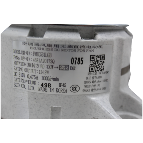 Motor Condensador Para Minisplit Lg Inverter, Modelo Vr - 4681A20172Q Motor Condensador Para Minisplit Lg Inverter, Modelo Vr - 4681A20172Q