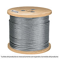 Metro de cable flexible 3/8' de acero 7x19 hilos, 75 m - CAB-3/8F / 48817