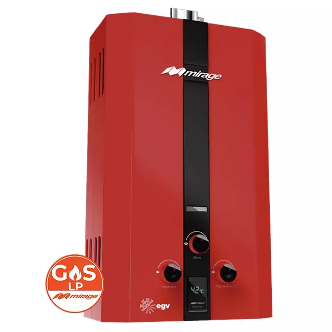 Calentador de Paso Baja Presion Mirage Color Rojo 6Lts 1 Servicio Flux 6L Gas LP - MBF06ZB Calentador de Paso Baja Presion Mirage Color Rojo 6Lts 1 Servicio Flux 6L Gas LP - MBF06ZB