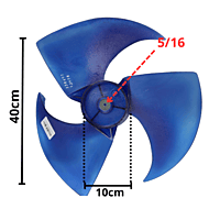 Aspa Condensador Largo 40cm, Ancho 10cm, Flecha 5/16 - 810848146 Aspa Condensador Largo 40cm, Ancho 10cm, Flecha 5/16 - 810848146