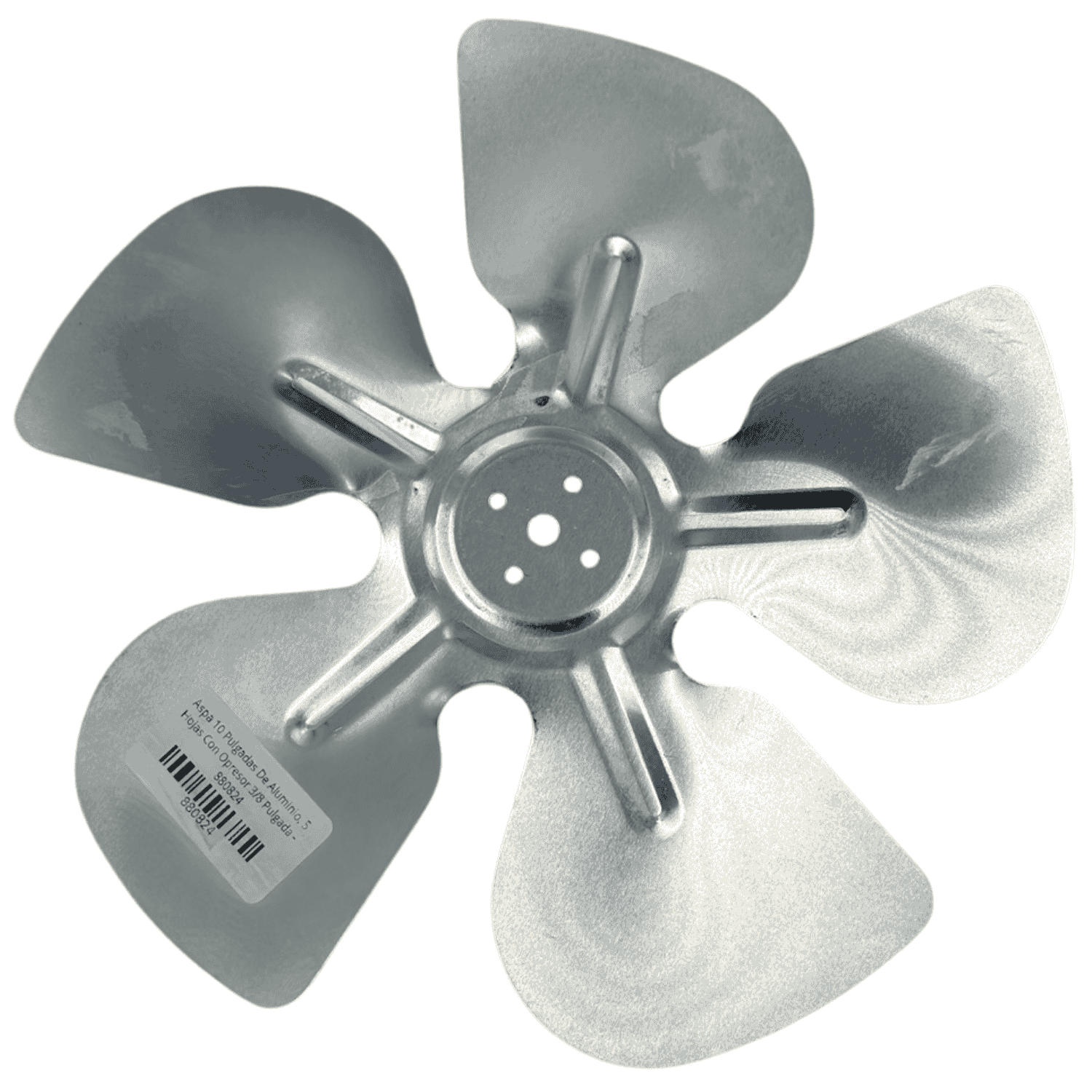 Aspa 10 Pulgadas De Aluminio, 5 Hojas Con Opresor 3/8 Pulgada - 880824 Aspa 10 Pulgadas De Aluminio, 5 Hojas Con Opresor 3/8 Pulgada - 880824