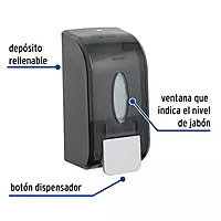 Dosificador de ABS para jabón líquido, humo, Foset - ABP-10H / 47934