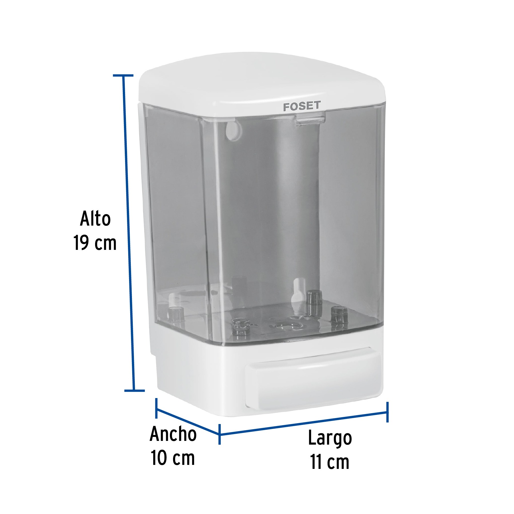 Dosificador para jabón líquido, blanco, Foset Basic - ABP-11B / 45742