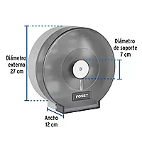 Portarollo junior de ABS, humo, Foset Basic - ABP-21H / 45739 Portarollo junior de ABS, humo, Foset Basic - ABP-21H / 45739