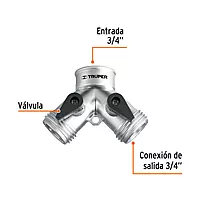 Conector 'Y' de aluminio, entrada 3/4' - AD-2 / 10372 Conector 'Y' de aluminio, entrada 3/4' - AD-2 / 10372