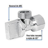 Llave angular, 1/2 x 1/2', 1/4 de vuelta - ANG-01 / 49110 Llave angular, 1/2 x 1/2', 1/4 de vuelta - ANG-01 / 49110