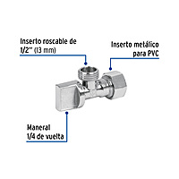 Llave angular de latón, 1/2 x 1/2' para CPVC - ANG-CPVC / 49108 Llave angular de latón, 1/2 x 1/2' para CPVC - ANG-CPVC / 49108